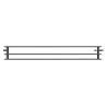 Mexen CVH30 Higiéniai fűtőtest 300 x 2600 mm, alsó csatlakozás, 2268 W, antracit - W630H-030-260-66