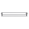 Mexen CVH30 Higiéniai fűtőtest 300 x 3000 mm, alsó csatlakozás, 2617 W, antracit - W630H-030-300-66