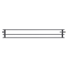 Mexen CVH30 Higiéniai radiátor 500 x 1400 mm, alsó bekötés, 1815 W, antracit - W630H-050-140-66