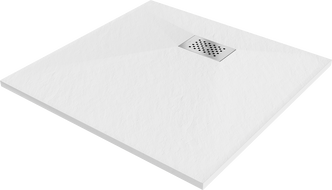 Mexen Hugo cabina de ducha cuadrada SMC 70 x 70 cm, blanca, cubierta de inox - 42107070-X