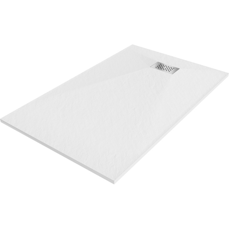 Mexen Hugo rektanguláris SMC zuhanytálca 150 x 70 cm, fehér, inox takaró - 42107015-X