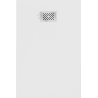 Mexen Hugo téglatest alakú zuhanytálca SMC 100 x 80 cm, fehér, inox fedél - 42108010-X