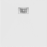 Mexen Hugo cadă de duș pătrată SMC 90 x 90 cm, albă, masca inox - 42109090-X