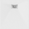 Mexen Hugo SMC négyzet alakú zuhanytálca 90 x 90 cm, fehér, inox takaróelem - 42109090-X