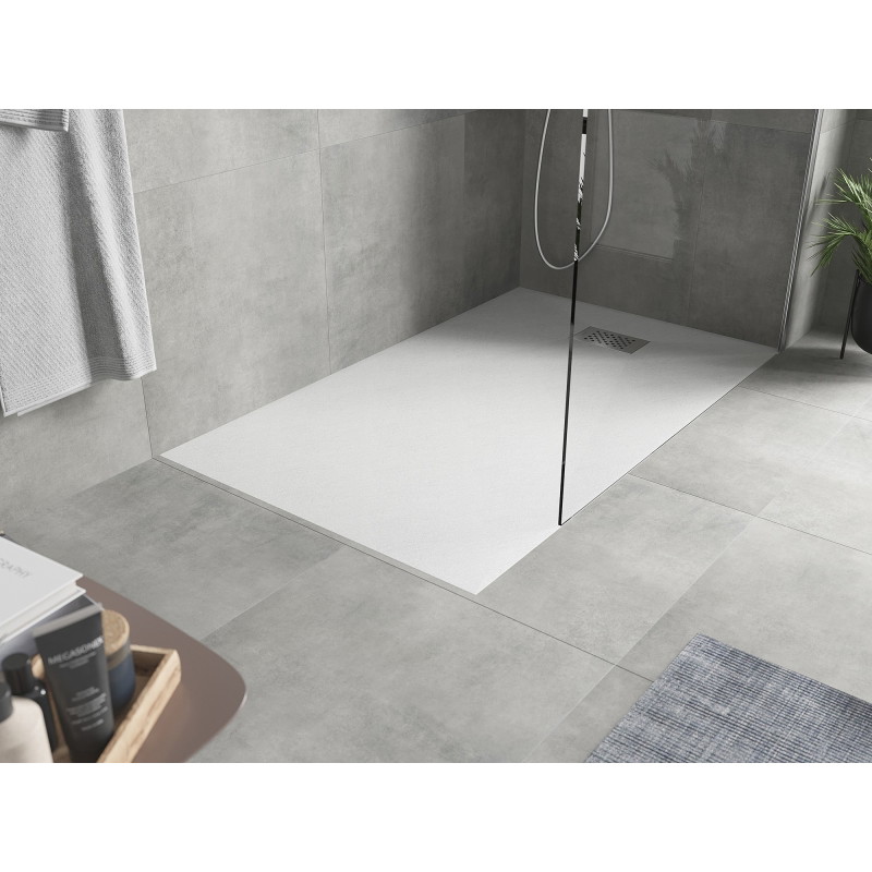 Mexen Hugo SMC téglalap alakú zuhanytálca 140 x 90 cm, fehér, inox burkolat - 42109014-X