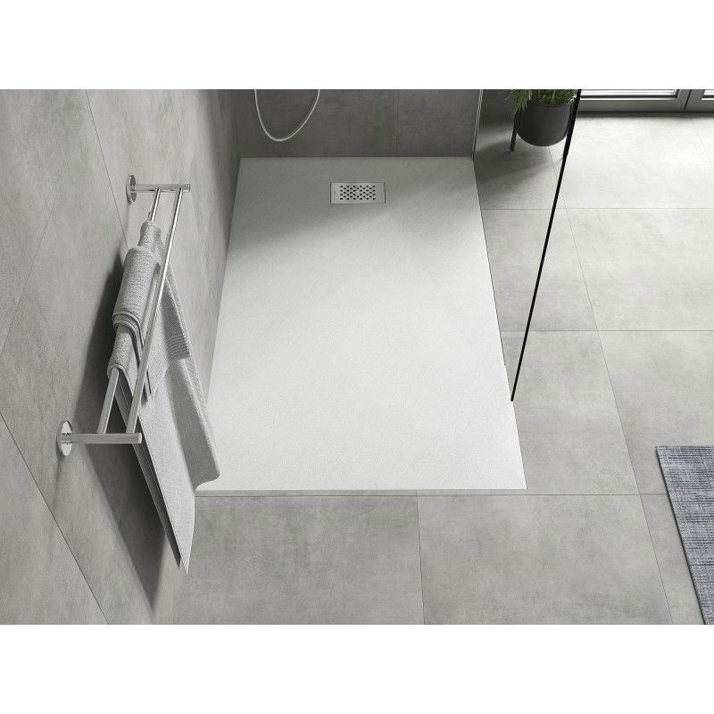 Mexen Hugo SMC téglalap alakú zuhanytálca 160 x 90 cm, fehér, inox fedél - 42109016-X