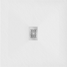Mexen Hugo négyzet alakú SMC zuhanytálca 100 x 100 cm, fehér, inox burkolat - 42101010-X