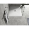 Mexen Hugo SMC 130 x 100 cm téglalap alakú zuhanytálca, fehér, inox burkolat - 42101013-X