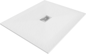 Mexen Hugo brodzik dreptunghiular SMC 120 x 100 cm, alb, mască inox - 42101012-X