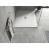 Mexen Hugo SMC 140 x 100 cm-es téglalap alakú zuhanytálca, fehér, inox burkolat - 42101014-X