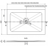 Mexen Hugo téglalap alakú SMC zuhanytálca 130 x 100 cm, fehér, inox takaróelem - 42101013-X