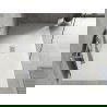 Mexen Hugo téglalap alakú SMC 160 x 100 cm, fehér, inox takaró - 42101016-X