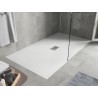 Mexen Hugo téglalap alakú SMC zuhanytálca 160 x 100 cm, fehér, inox takaró - 42101016-X