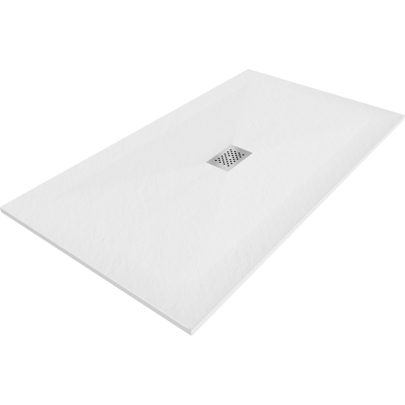 Mexen Hugo tava de duș dreptunghiulară SMC 180 x 100 cm, albă, mască inox - 42101018-X