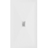Mexen Hugo cada de dus dreptunghiular SMC 200 x 100 cm, alb, mascare inox - 42101020-X