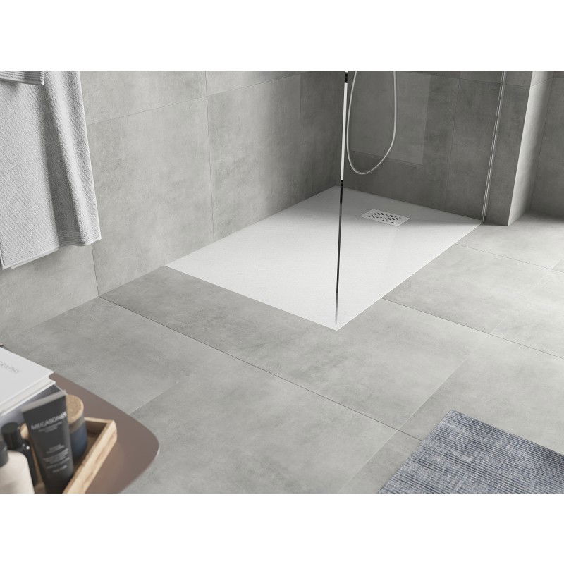 Mexen Hugo téglalap alakú SMC zuhanytálca 110 x 70 cm, fehér, fehér burkolat - 42107011-W