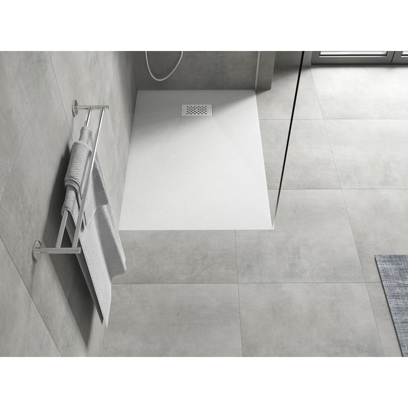 Mexen Hugo téglalap alakú zuhanytálca SMC 120 x 70 cm, fehér, fehér takaróelem - 42107012-W