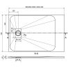 Mexen Hugo téglalap alakú SMC 120 x 70 cm, fehér, fehér burkolat - 42107012-W