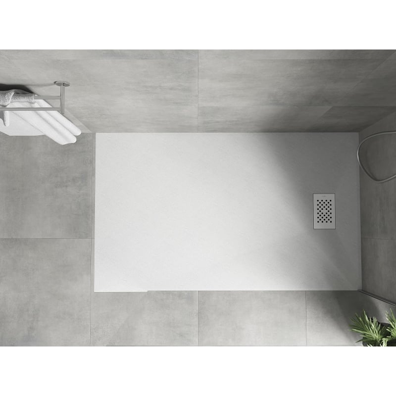 Mexen Hugo téglalap alakú SMC zuhanytálca 160 x 80 cm, fehér, fehér takaróelem - 42108016-W