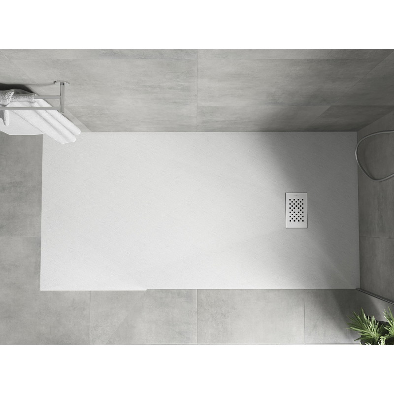 Mexen Hugo téglalap alakú SMC zuhanytálca 180 x 80 cm, fehér, fehér takaró - 42108018-W
