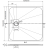 Mexen Hugo chaqueţă pătrată SMC 90 x 90 cm, alb, capac alb - 42109090-W