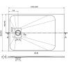 Mexen Hugo téglalap alakú SMC zuhanytál 160 x 90 cm, fehér, fehér takaró - 42109016-W