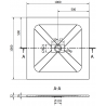 Mexen Hugo bazineta pătrată SMC 100 x 100 cm, alb, capac alb - 42101010-W