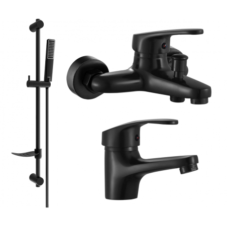 Mexen Erica Set de baie DF72, negru - 746403DF72-70