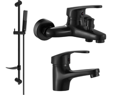 Mexen Erica Set de baie DF72, negru - 746403DF72-70