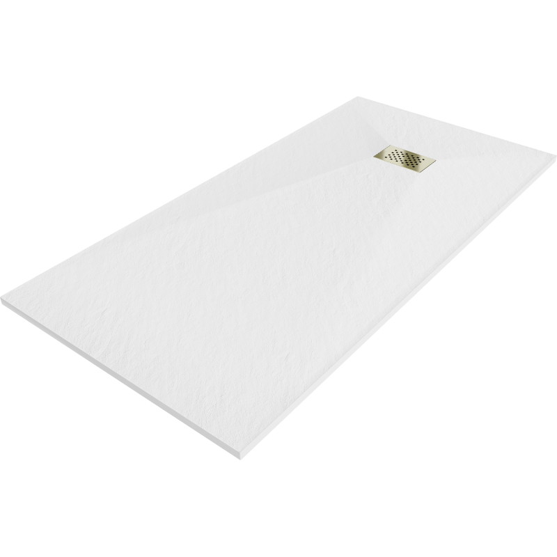 Mexen Hugo recele dreptunghiular SMC 170 x 80 cm, alb, mască aurie - 42108017-G
