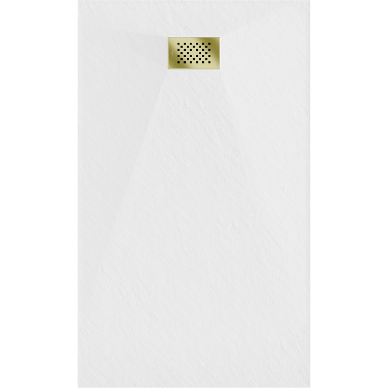 Mexen Hugo cadă de duș dreptunghiulară SMC 150 x 90 cm, albă, mască aurie - 42109015-G