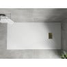 Mexen Hugo cabina de ducha rectangular SMC 180 x 90 cm, blanca, tapa dorada - 42109018-G