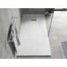 Mexen Hugo cabina de ducha rectangular SMC 180 x 90 cm, blanca, tapa dorada - 42109018-G