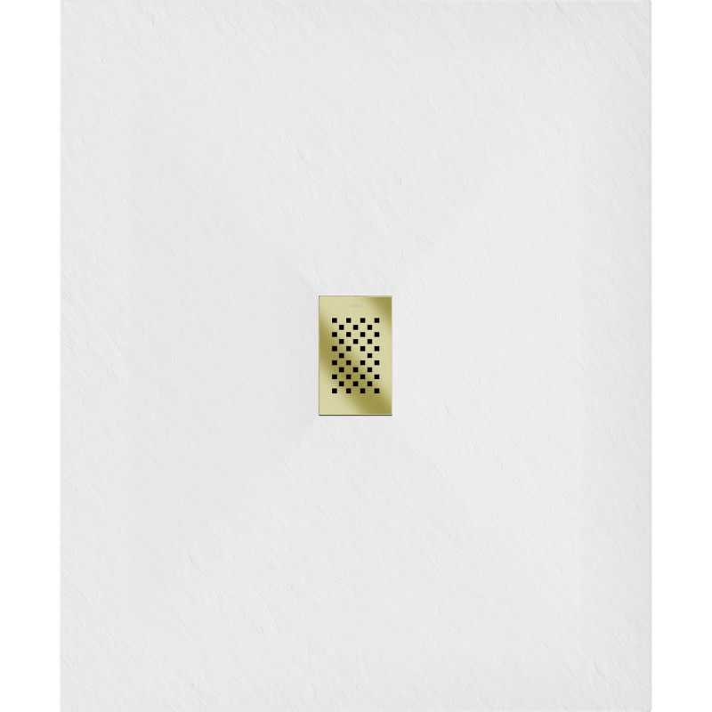 Mexen Hugo brod rectangular SMC 130 x 100 cm, alb, mască aurie - 42101013-G