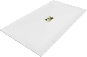 Mexen Hugo cabina rectangular SMC 150 x 100 cm, alb, capac de aur - 42101015-G