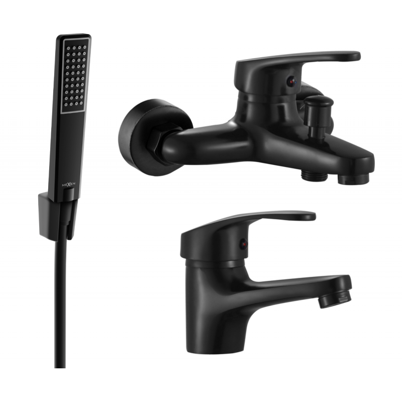 Mexen Erica R72 set cadă, negru - 746403R72-70