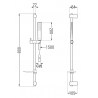 Mexen Fabia DF72 set cadă, Crom - 746503DF72-00
