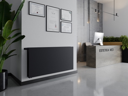 Mexen CVHF20 Hygiene Flat lemezradiátor 400 x 1500 mm, alsó csatlakozás, 1079 W, antracit - W620HF-040-150-66
