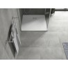 Mexen Hugo recepție de duș pătrată SMC 80 x 80 cm, albă, mască inox - 42108080-X