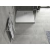 Mexen Hugo cadă de duș pătrată SMC 90 x 90 cm, albă, masca inox - 42109090-X
