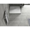 Mexen Hugo SMC négyzet alakú zuhanytálca 90 x 90 cm, fehér, inox takaróelem - 42109090-X