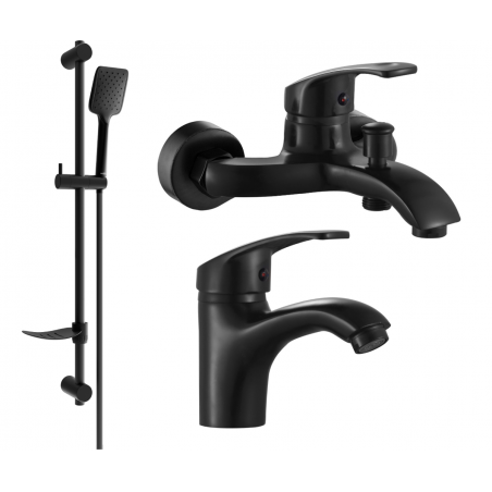 Mexen Fabia DF62 set de baie, negru - 746503DF62-70