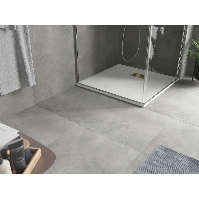 Mexen Hugo recea pătrată SMC 80 x 80 cm, albă, mascare aurie - 42108080-G