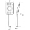 Mexen R-54 1 funkciós zuhanyfej, Fekete/Króm - 79554-71