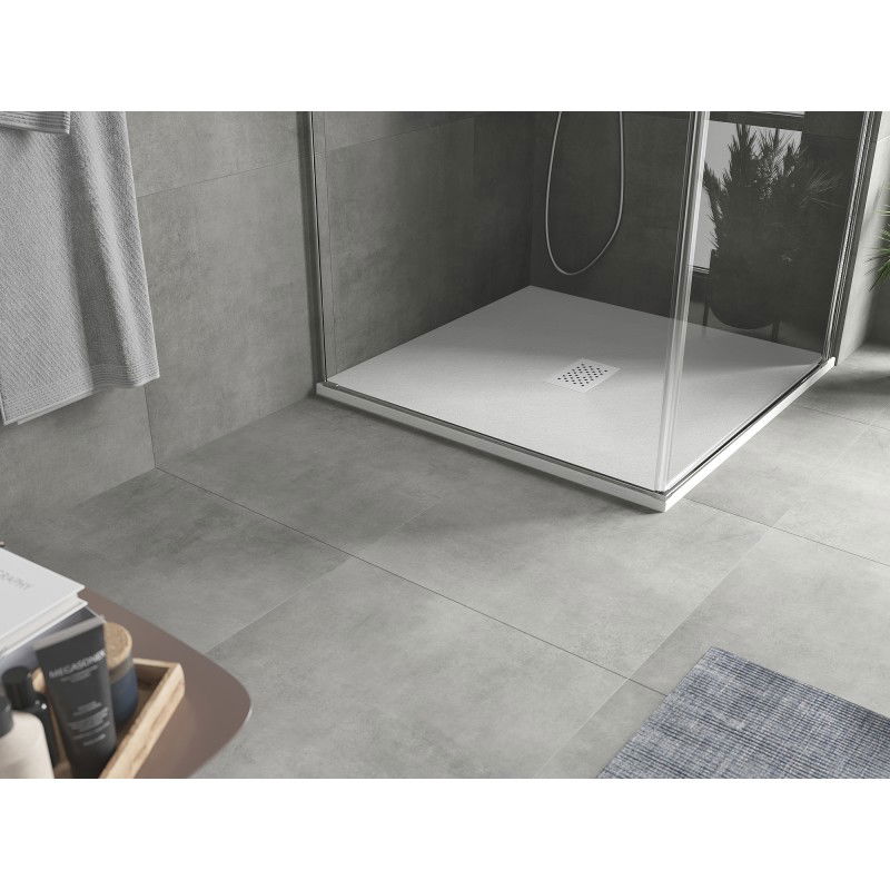 Mexen Hugo cadă de duș pătrată SMC 100 x 100 cm, albă, grilaj alb - 42101010-W