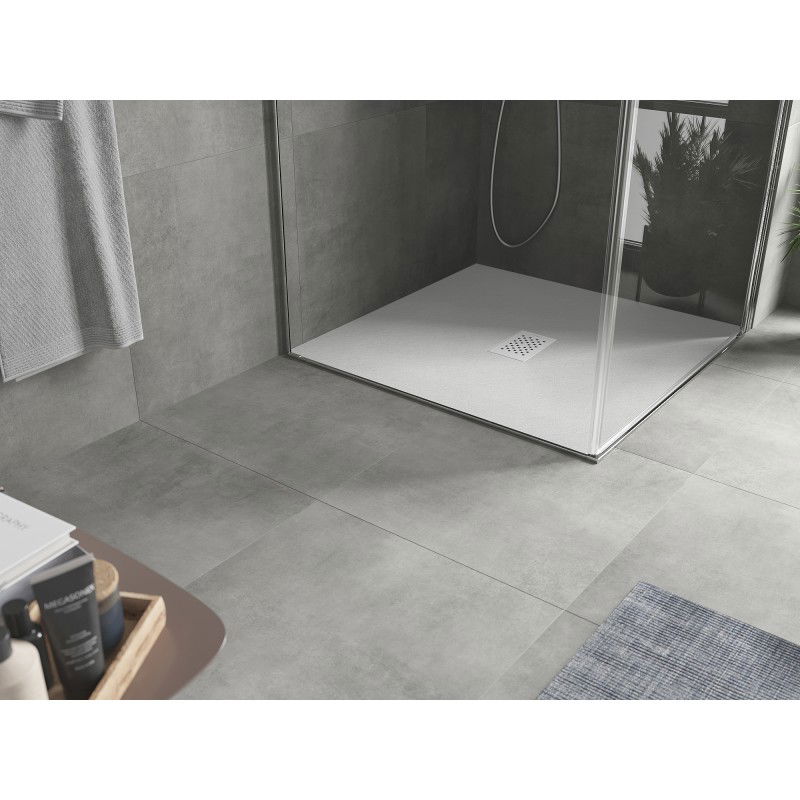 Mexen Hugo cadă de duș pătrată SMC 100 x 100 cm, albă, grilaj alb - 42101010-W