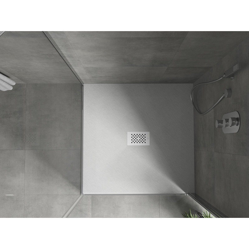 Mexen Hugo cadă de duș pătrată SMC 100 x 100 cm, albă, mască albă - 42101010-W
