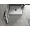 Mexen Hugo brodolură pătrată SMC 100 x 100 cm, alb, capac inox - 42101010-X