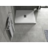 Mexen Hugo cadă de duș pătrată SMC 100 x 100 cm, albă, mască inox - 42101010-X