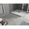 Mexen Hugo brodolură pătrată SMC 100 x 100 cm, alb, capac inox - 42101010-X